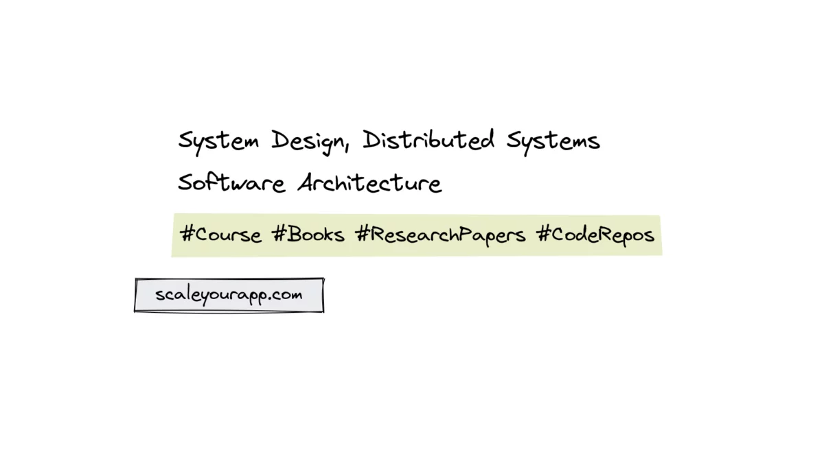 Best Courses, Books, Research Papers & Repos To Learn Software Architecture, System Design and Distributed Systems